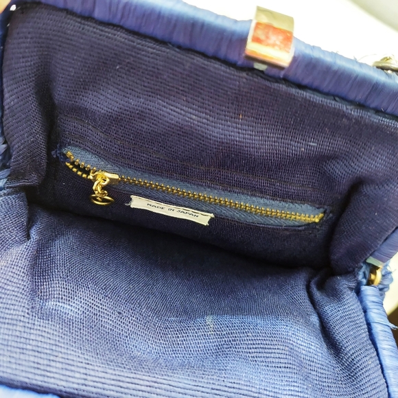 Kiss Lock Straw Bag "Vintage" - Picture 3 of 5